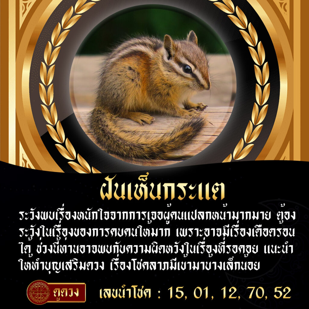 ฝันเห็นกระแต