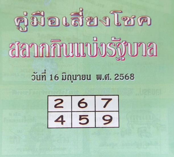 แนวทางหวยปกเขียว